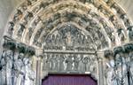 Laon; Last Judgment, Jesus Christ, Virgin Mary, St. Michael, Abraham; archivolts, lintel, tympanum and jamb figures of the south portal, west facade (Last Judgment Portal).
 
Click to enter image viewer

Use the Save buttons below to save any of the available image sizes to your computer.
