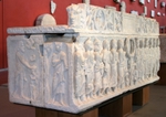 Sarcophagus of the Anastasis - Baptism of Christ, left end.
 
Click to enter image viewer

Use the Save buttons below to save any of the available image sizes to your computer.
