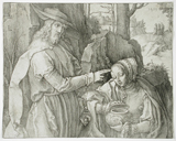 Christ Appears to Mary in the Garden. Lucas, van Leyden, 1494-1533