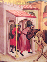 Works of Mercy, Clothing the Naked.
 Olivuccio di Ciccarello, da Camerino, approximately 1365-1439

Click to enter image viewer

Use the Save buttons below to save any of the available image sizes to your computer.
