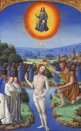Baptism of Christ. Colombe, Jean, active 1463-1498