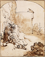 Prophet Jonah Before the Walls of Nineveh. Rembrandt Harmenszoon van Rijn, 1606-1669