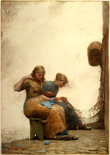 Mending the Nets. Homer, Winslow, 1836-1910