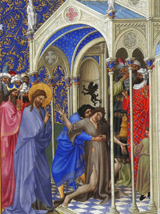 Jesus Casts Out the Unclean Spirit.
 Limbourg, Herman de, approximately 1385-approximately 1416, Limbourg, Jean de, approximately 1385-approximately 1416, Limbourg, Pol de, approximately 1385-approximately 1416

Click to enter image viewer

Use the Save buttons below to save any of the available image sizes to your computer.
