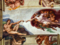 Hand of God giving life to Adam.
 Michelangelo Buonarroti, 1475-1564

Click to enter image viewer

Use the Save buttons below to save any of the available image sizes to your computer.
