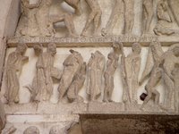 Cathedral of St. Lazare, Autun, France -- Relief sculpture. 