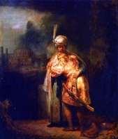 Absalom returns to his father, King David. Rembrandt Harmenszoon van Rijn, 1606-1669