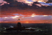 Beacon, off Mount Desert Island. Church, Frederic Edwin, 1826-1900