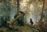 Morning in a Pine Forest. Shishkin, Ivan, 1722-1770,  Savit︠s︡kiĭ, Konstantin Apollonovich, 1844-1905