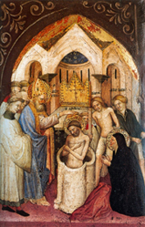 Augustine baptized by Ambrose. Gerini, Niccolò di Pietro, -1415