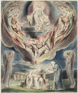Satan Going Forth From the Presence of the Lord. Blake, William, 1757-1827