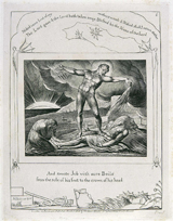 Satan Smiting Job with Boils. Blake, William, 1757-1827
