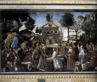 Jewish Sacrifice and the Temptation of Christ. Botticelli, Sandro, 1444 or 1445-1510