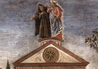 Jewish Sacrifice and the Temptation of Christ, detail. Botticelli, Sandro, 1444 or 1445-1510