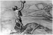 Study for Prayer for Death in the Desert. Vedder, Elihu, 1836-1923