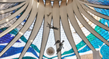 Ceiling of Brasilia Cathedral. Niemeyer, Oscar, 1907-2012