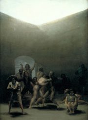 Courtyard with Lunatics, or Yard with Madmen. Goya, Francisco, 1746-1828