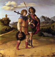 David and Jonathan. Cima da Conegliano, Giovanni Battista, ca. 1459-1517 or 18