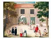 Distributing Alms to the Poor. Hortemels, Louise-Magdeleine