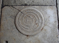 Stone from medieval cloister of San Francesco della Vigna, Venice. 