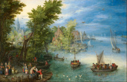 River Landscape. Bruegel, Jan, 1568-1625
