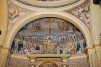 Apse mosaic in the church of Santa Pudenziana. 