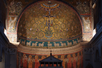 San Clemente - 'Triumph of the Cross' - mosaics in apse of 12th century church. 