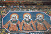 Holy Trinity in the Church of Debra Berhan Selassie, Gondar, Ethiopia. 