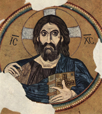 Mosaic from the church at Daphni - Christ Pantocrator. 