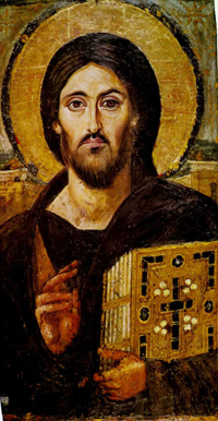 Christ the Savior, 6th century incaustic icon. 