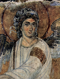Angel from resurrection of Christ in the monastery church of Mileseva. 
