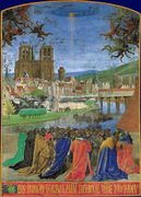 Right Hand of God Protecting the Faithful against the Demons. Fouquet, Jean, approximately 1420-approximately 1480