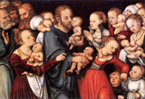 Christ Blessing the Children. Cranach, Lucas, 1472-1553
