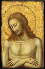Man of Sorrows.
 Master of San Pietro in Sylvis, fl. 1320

Click to enter image viewer

Use the Save buttons below to save any of the available image sizes to your computer.

