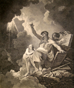 The Macklin Bible - Frontispiece of the Old Testament. Loutherbourg, Philippe-Jacques de, 1740-1812 ; Heath, James, 1757-1834