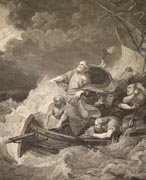 The Macklin Bible -- Christ Appeasing the Storm. Loutherbourg, Philippe-Jacques de, 1740-1812 ; Bromley, William, 1769-1842