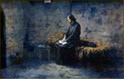 Hus in the Damp and Dark Prison. Mathauser, Josef (1846-1917)