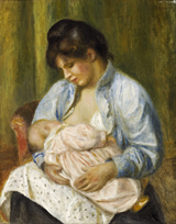 Woman Nursing a Child. Renoir, Auguste, 1841-1919
