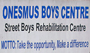 Onesmus Boys Centre sign. 