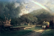 Rainbow in the Berkshire Hills. Inness, George, 1825-1894
