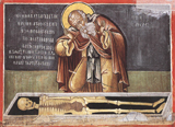 St. Sisoes at the Tomb of Alexander of Macedon. 