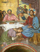 Anointing the Feet of Jesus in the House of Simon, the Pharisee. Zhuravlev, Firs Sergeyevich, 1836-1901