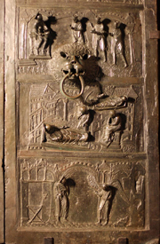 Bernward's Door: Nativity and Annunciation. 