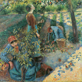 Apple Picking. Pissarro, Camille, 1830-1903