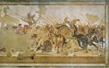 Battle of Issus between Alexander and Darius III. 