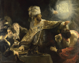 Belshazzar's Feast. Rembrandt Harmenszoon van Rijn, 1606-1669