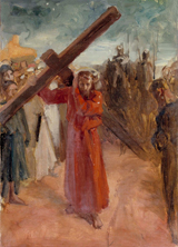 Christ Carries the Cross. Edelfelt, Albert, 1854-1905