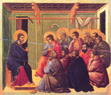Christ Taking Leave of the Apostles. Duccio, di Buoninsegna, -1319?