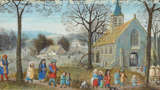 Villagers on Their Way to Church. Bening, Simon, 1483 or 1484-1561