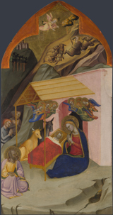Nativity with the Annunciation to the Shepherds and the Adoration of the Shepherds. 